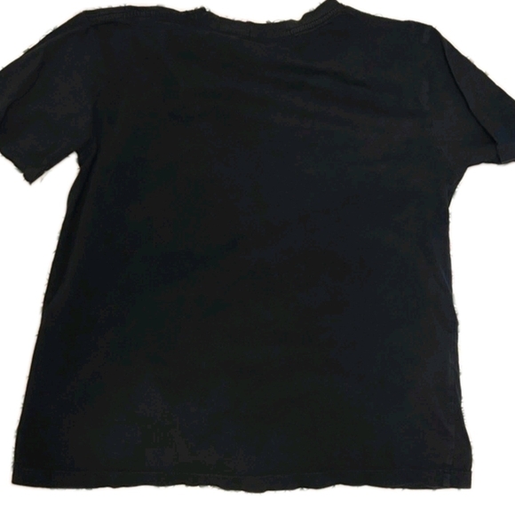 Versace Logo Print Crew Neck T-Shirt Black Size XL Wmn /Lg/Med Men (GUC) - Picture 2 of 3